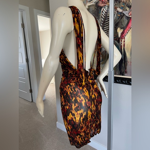 Jean Paul Gaultier S/S 2005 Tortoiseshell Print Halter Mini Dress – Runway Piece - Picture 13 of 17